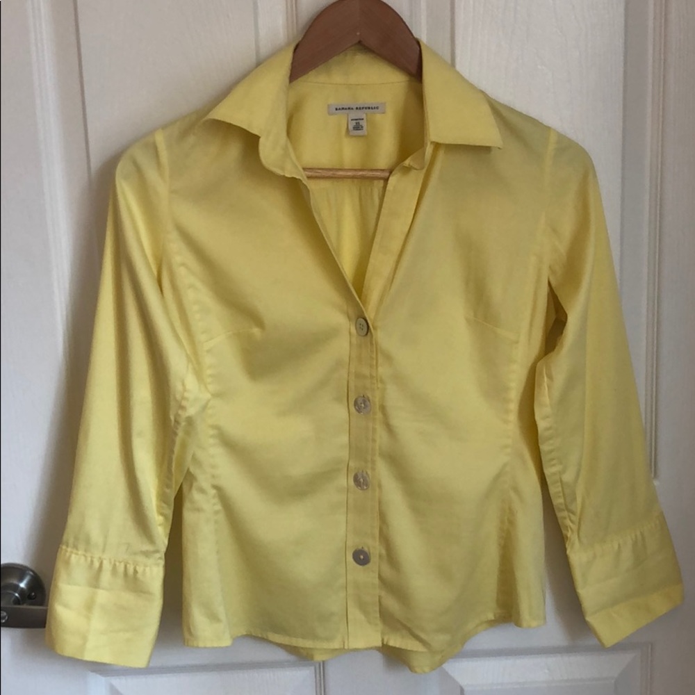 Banana Republic Yellow Button Down